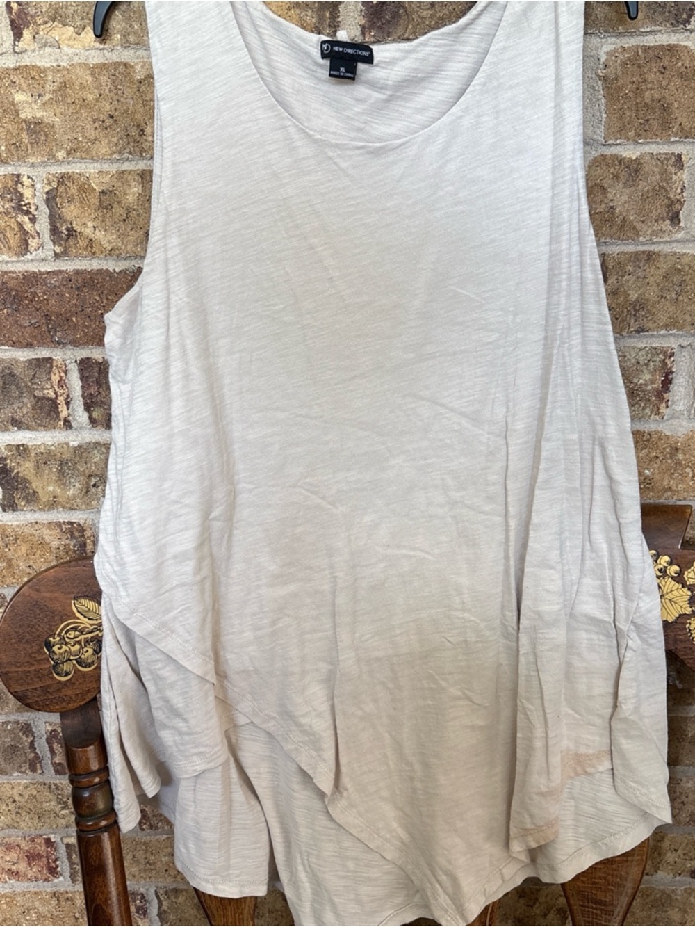 new directions Light Cream Swing Tank Top